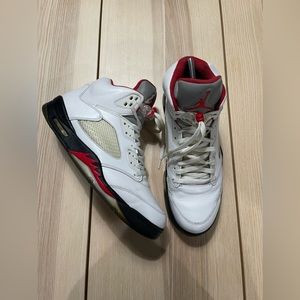 2013 Nike Air Jordan 5 V “Fire Red”‎ Retro Shoes 136027-100 Size 14